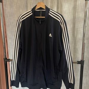 Adidas Black Jacket with White Logo
